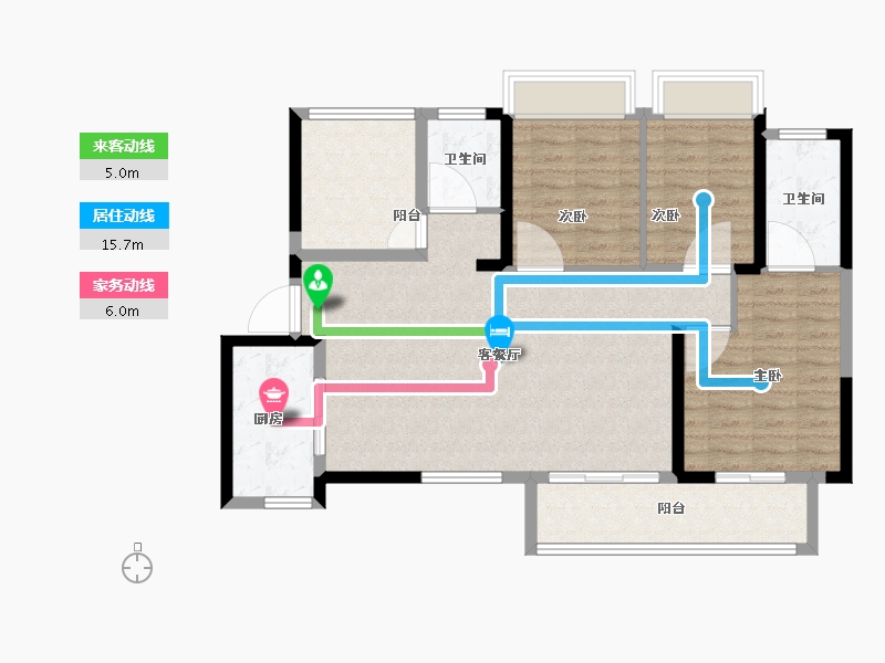 湖南省-长沙市-金科美苑-100.01-户型库-动静线