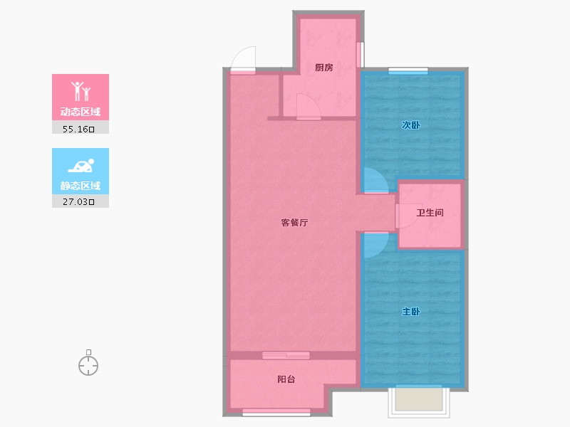 河北省-石家庄市-TENAHO世家-73.58-户型库-动静分区