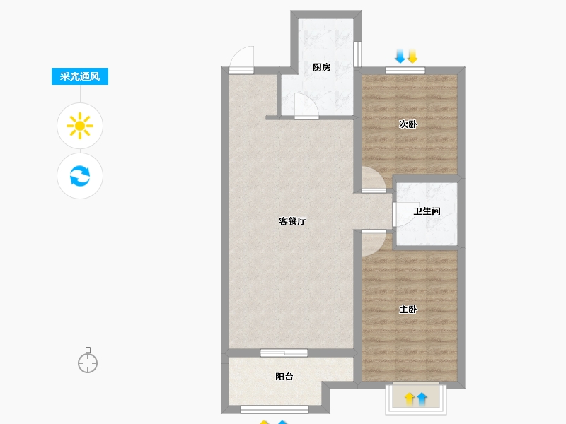 河北省-石家庄市-TENAHO世家-73.58-户型库-采光通风