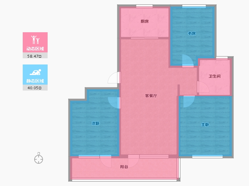 山东省-青岛市-融创影都壹號朗悦-88.00-户型库-动静分区