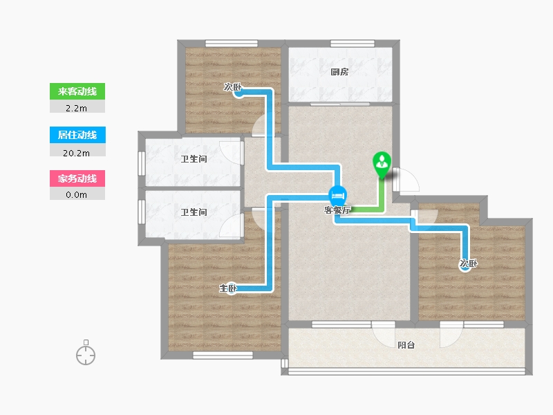 山东省-青岛市-融创影都壹號朗悦-95.00-户型库-动静线