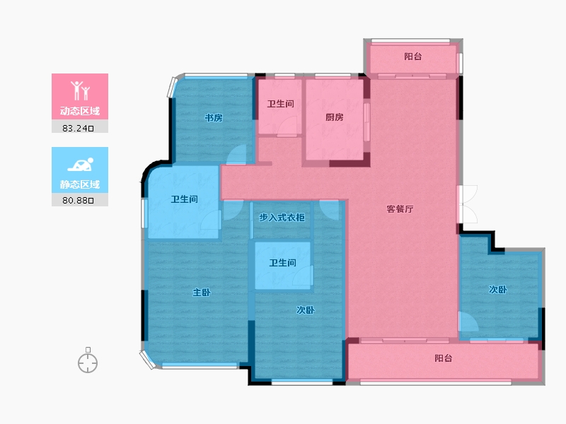 浙江省-绍兴市-金昌烟波飞鹭-149.41-户型库-动静分区