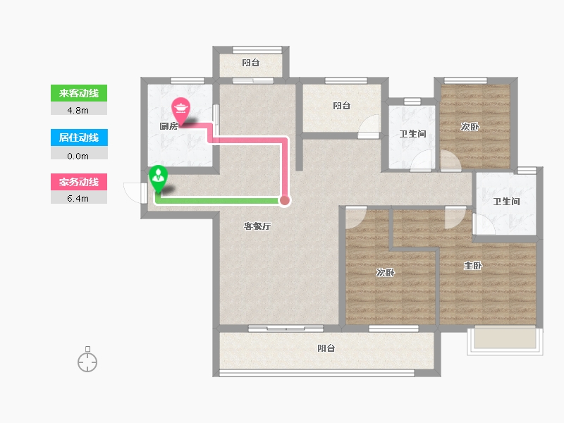 湖南省-长沙市-中建钰和城-114.40-户型库-动静线