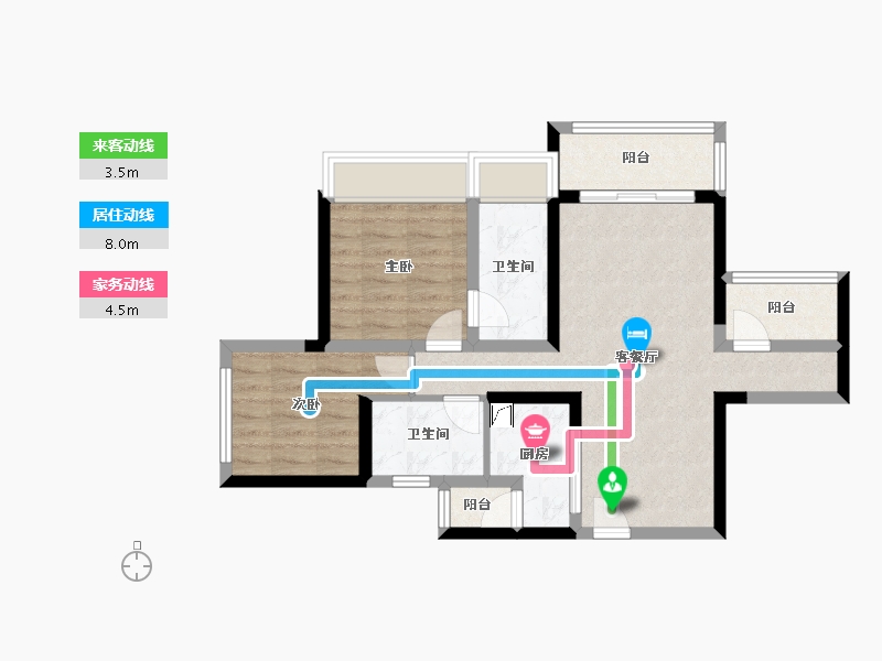 广东省-深圳市-佳兆业未来花园-70.63-户型库-动静线