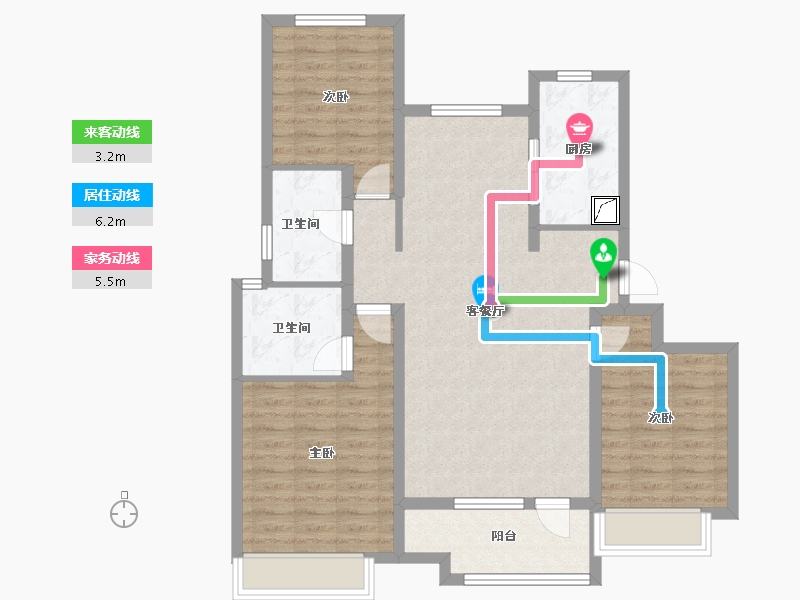 山东省-青岛市-和达智慧生态城-94.00-户型库-动静线