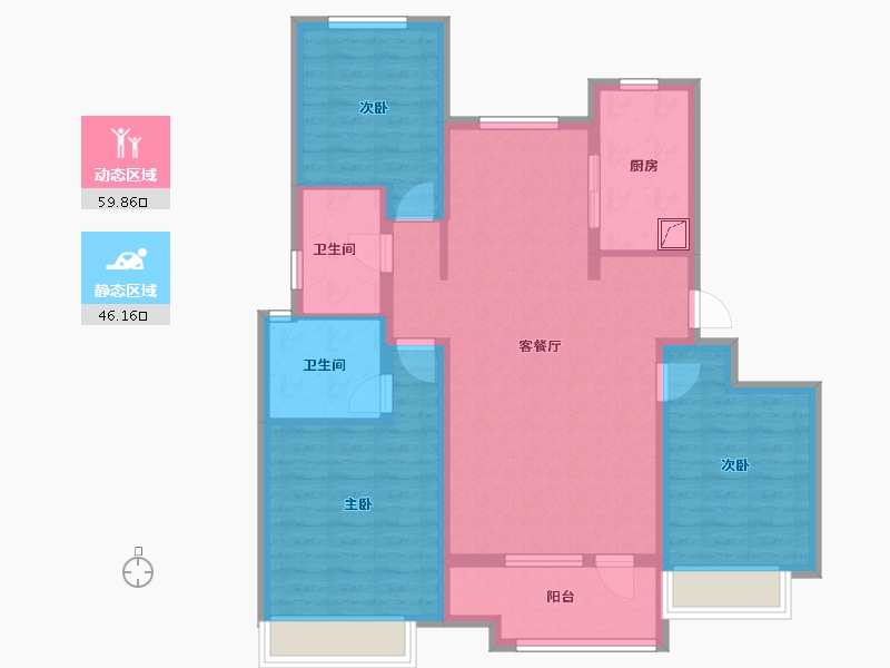 山东省-青岛市-和达智慧生态城-94.00-户型库-动静分区