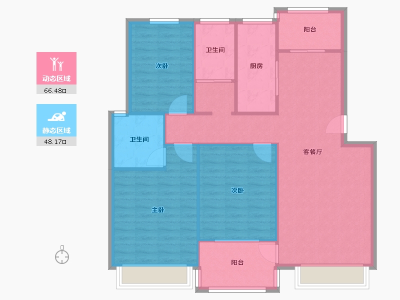 河南省-郑州市-绿都澜湾-99.00-户型库-动静分区