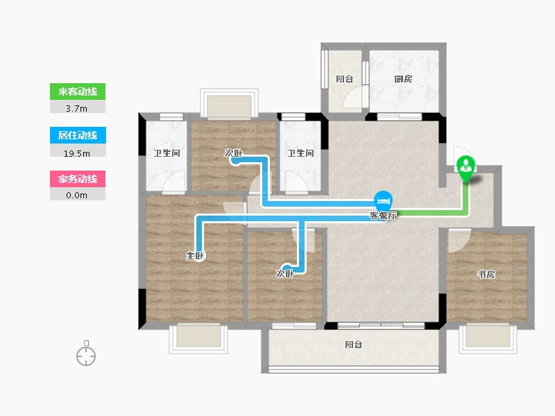 重庆-重庆市-未来城市-94.36-户型库-动静线