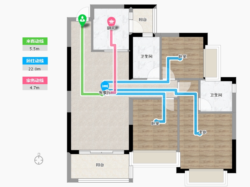 重庆-重庆市-忠县恒大悦珑湾-82.29-户型库-动静线