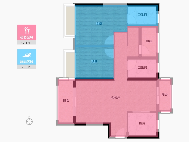 广东省-佛山市-佛山奥园誉峯-78.00-户型库-动静分区