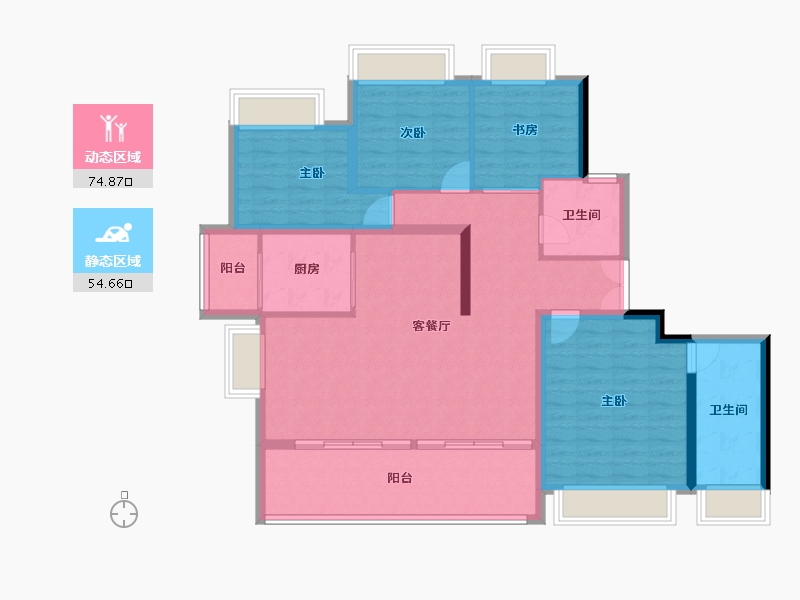 重庆-重庆市-中交中央公园-117.02-户型库-动静分区