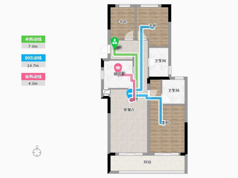 浙江省-绍兴市-和樾府-88.00-户型库-动静线