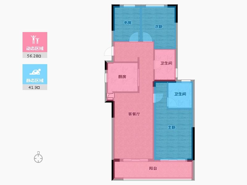 浙江省-绍兴市-和樾府-88.00-户型库-动静分区