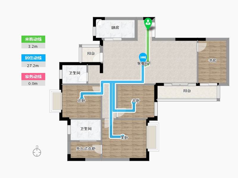 四川省-成都市-同森·翠叠森林-111.72-户型库-动静线