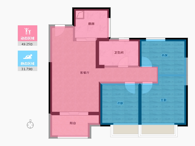 江苏省-无锡市-梁溪本源-71.34-户型库-动静分区