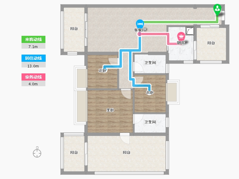 广东省-中山市-岭汇名轩-97.00-户型库-动静线