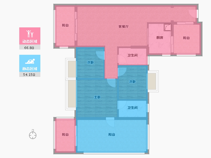 广东省-中山市-岭汇名轩-97.00-户型库-动静分区