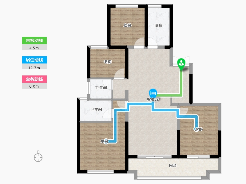 陕西省-咸阳市-中天诚品-104.27-户型库-动静线