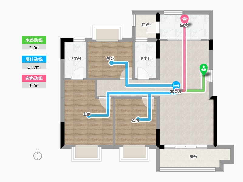 重庆-重庆市-未来城市-77.42-户型库-动静线