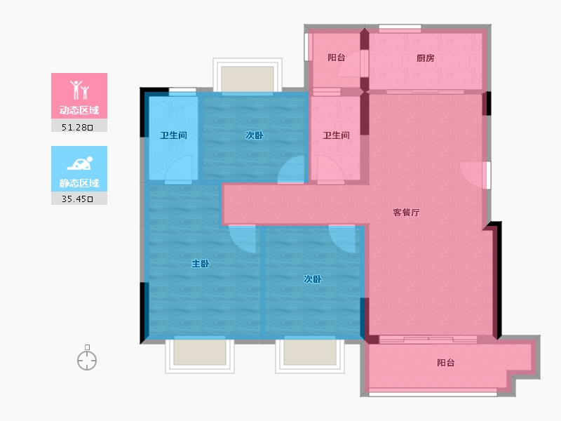 重庆-重庆市-未来城市-77.42-户型库-动静分区