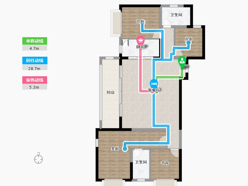 云南省-昆明市-俊发文倾苑-120.00-户型库-动静线