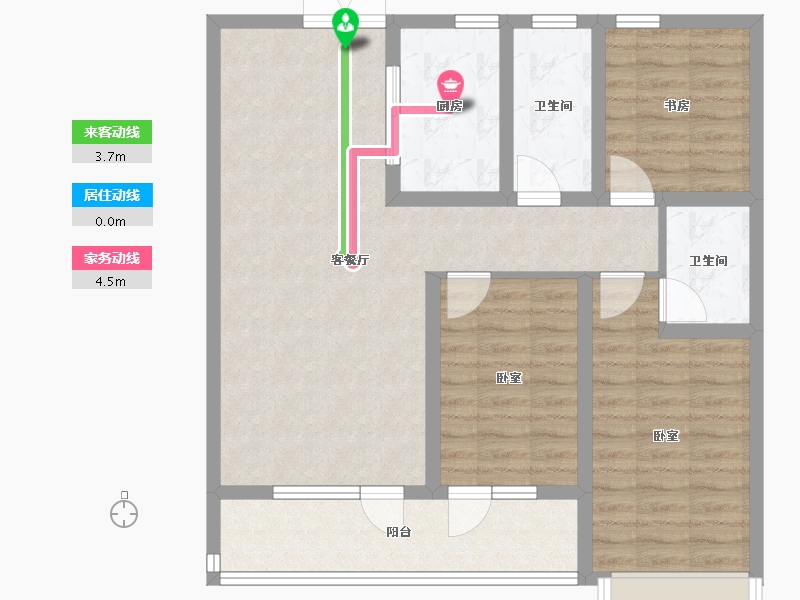 山东省-潍坊市-恒信阳光假日-87.19-户型库-动静线