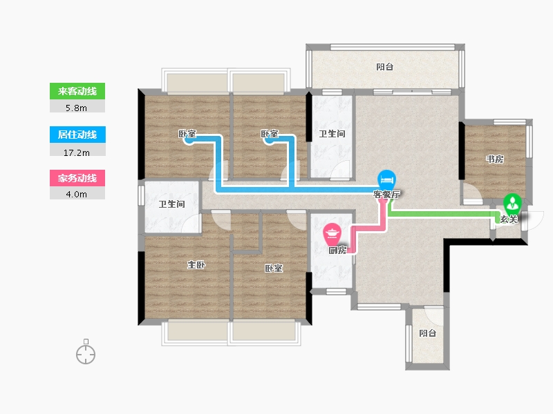 广西壮族自治区-玉林市-江山秀境-117.00-户型库-动静线