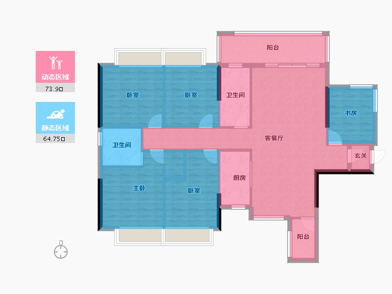 广西壮族自治区-玉林市-江山秀境-117.00-户型库-动静分区