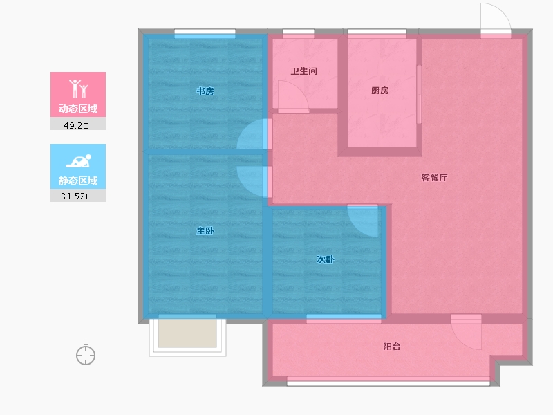 山东省-青岛市-卓越青岚郡-71.20-户型库-动静分区