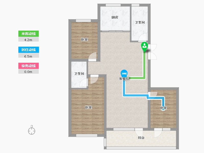 山东省-潍坊市-恒信阳光假日-99.50-户型库-动静线