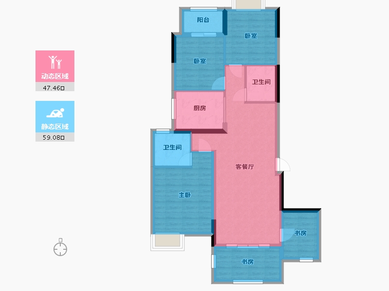 四川省-泸州市-南岸花城-120.00-户型库-动静分区