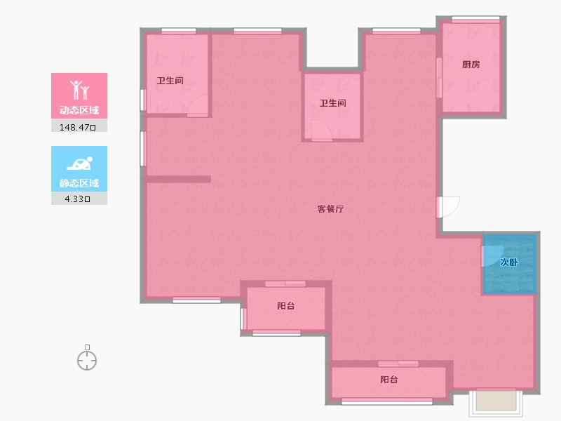 浙江省-台州市-飞龙湖畔-160.00-户型库-动静分区