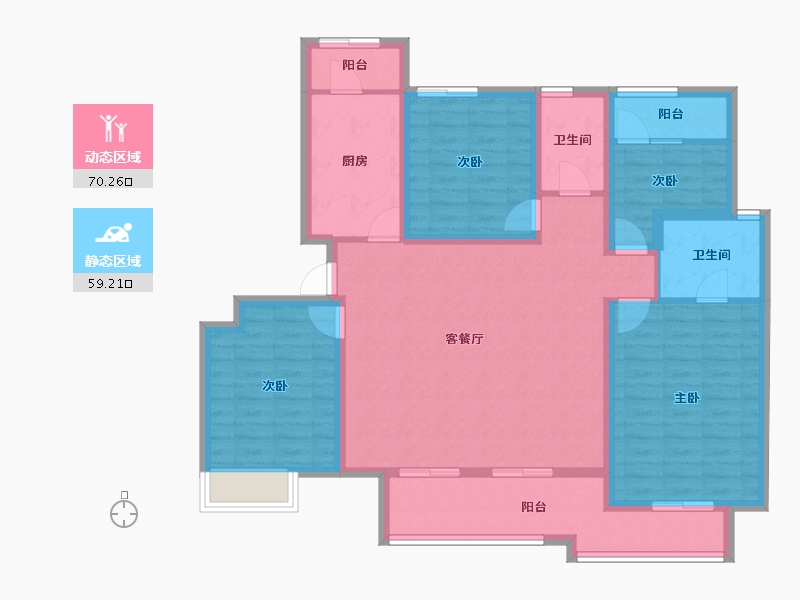 重庆-重庆市-中国摩-116.36-户型库-动静分区