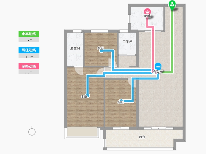 河南省-安阳市-碧桂园玺悦-104.00-户型库-动静线