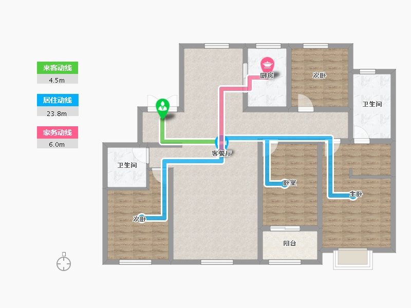 山西省-太原市-融创中心-122.67-户型库-动静线