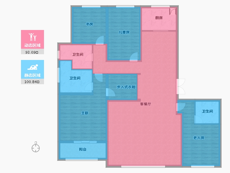 山西省-太原市-融创中心-175.57-户型库-动静分区