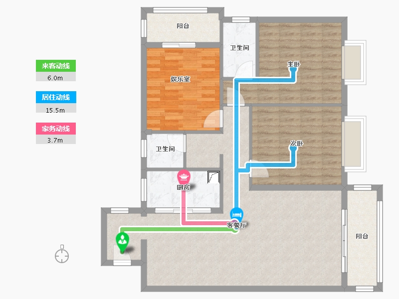 湖南省-衡阳市-清水塘小区-120.00-户型库-动静线