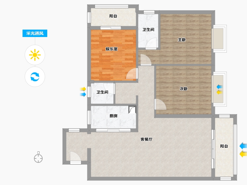 湖南省-衡阳市-清水塘小区-120.00-户型库-采光通风