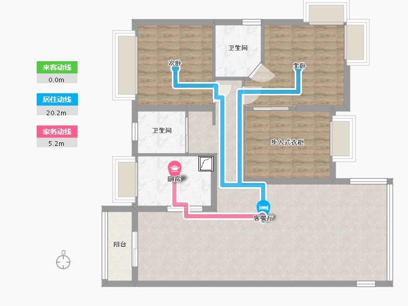 湖南省-永州市-永州一号花园-97.00-户型库-动静线