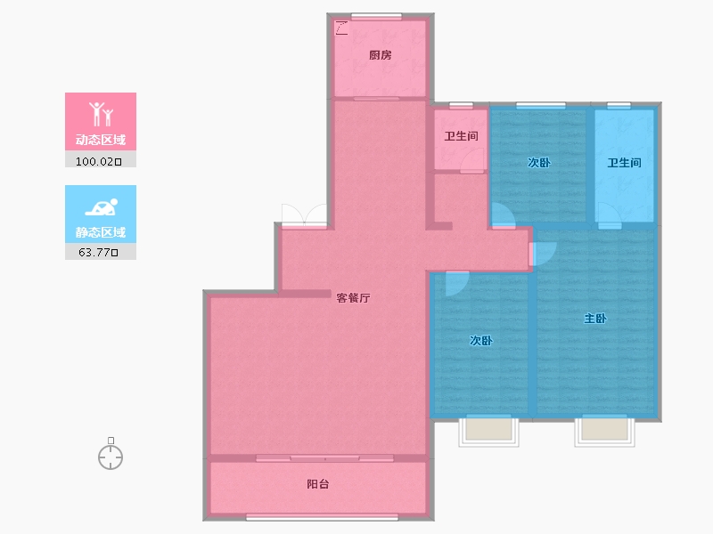 山西省-太原市-融创中心-149.15-户型库-动静分区