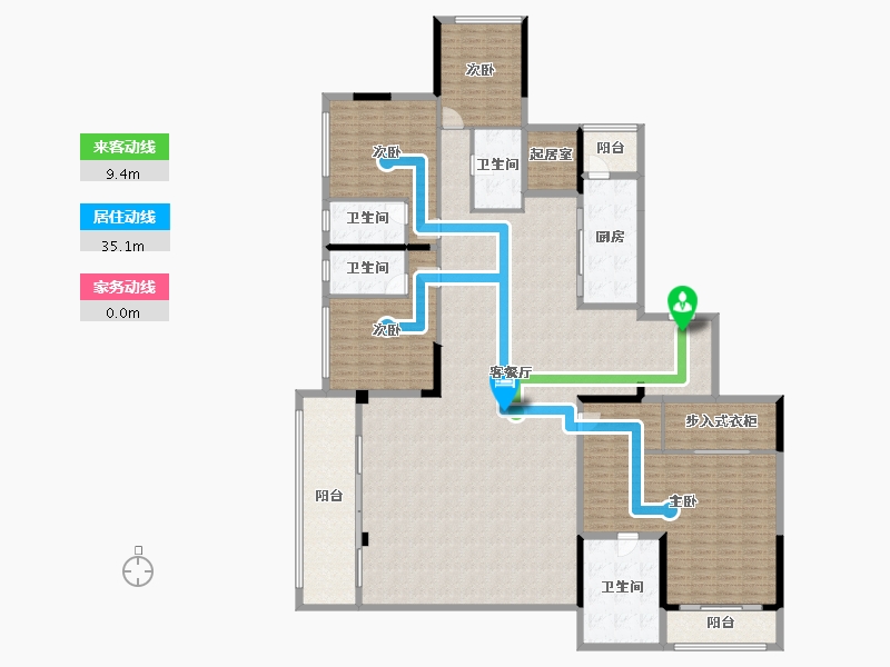 重庆-重庆市-鲁能泰山7号-280.08-户型库-动静线