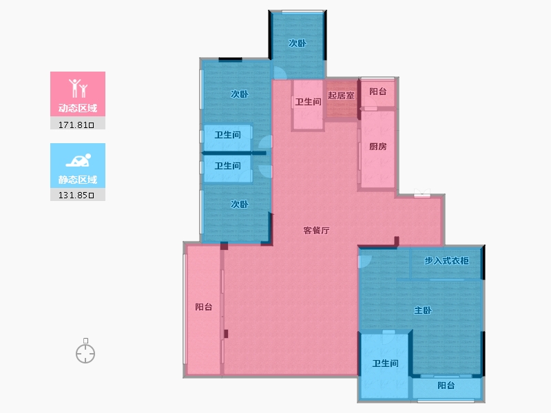 重庆-重庆市-鲁能泰山7号-280.08-户型库-动静分区