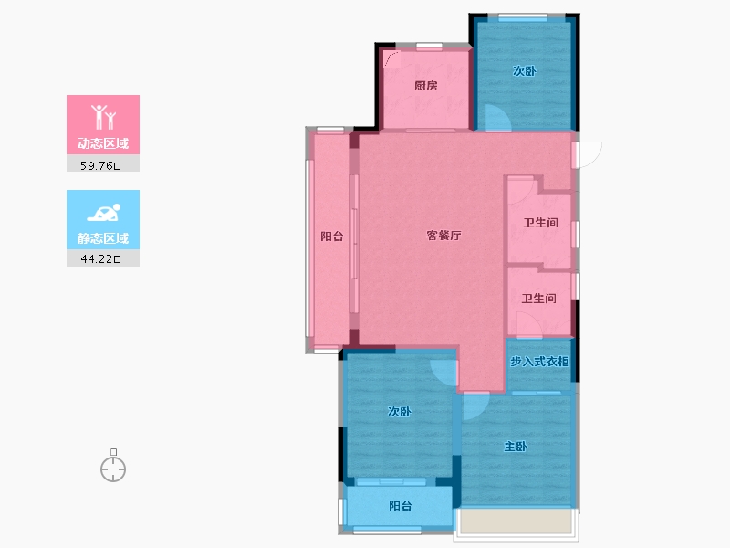 浙江省-绍兴市-和樾府-93.61-户型库-动静分区