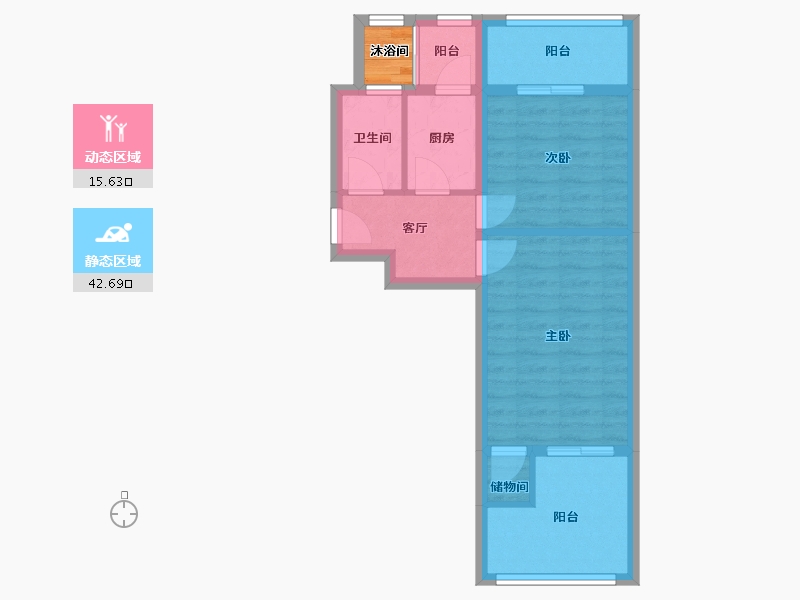 北京-北京市-五路通北街小区-48.00-户型库-动静分区