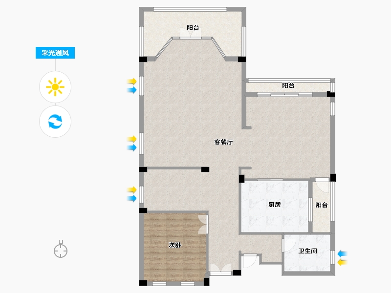 四川省-成都市-长滩壹号-532.00-户型库-采光通风