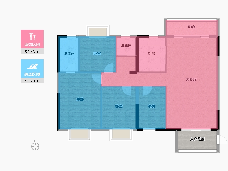 重庆-重庆市-未来城市-106.08-户型库-动静分区