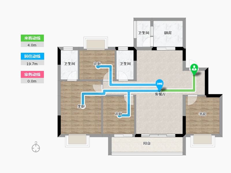 重庆-重庆市-未来城市-94.53-户型库-动静线