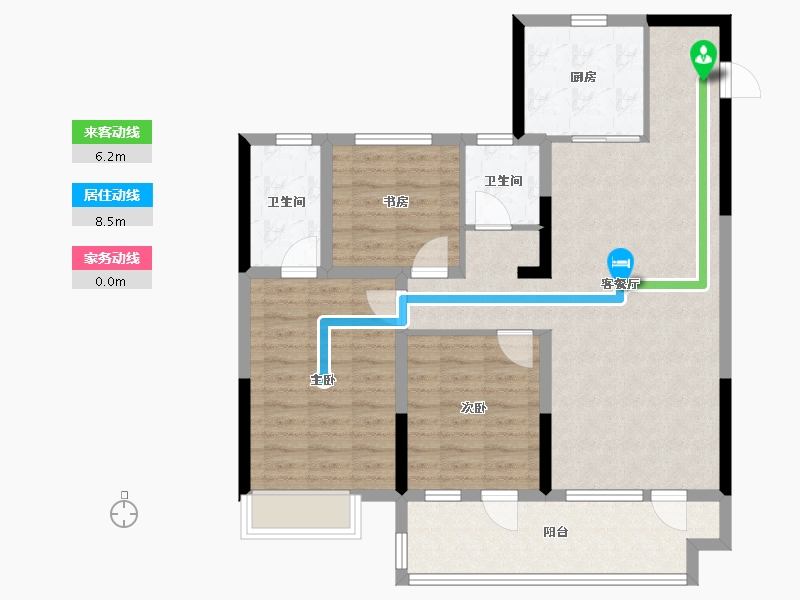 山东省-青岛市-开投仙山雅居-95.20-户型库-动静线