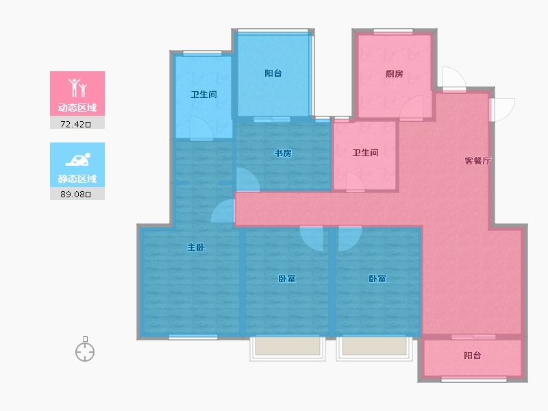 上海-上海市-正阳铂璟湾-147.21-户型库-动静分区