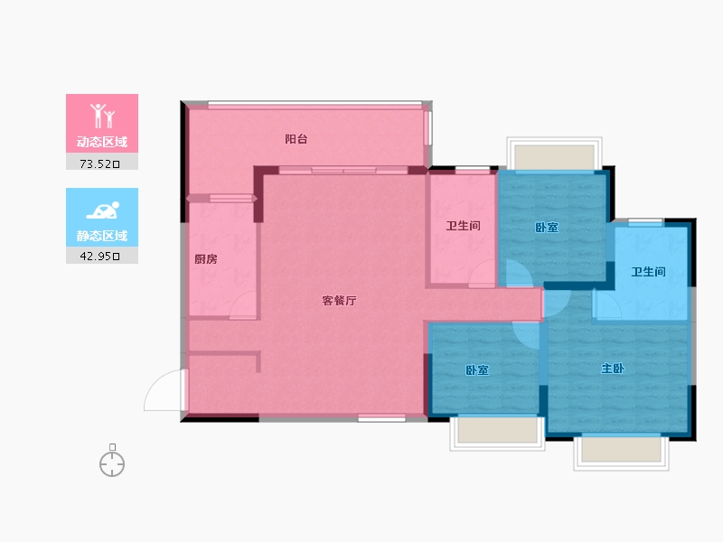 广东省-广州市-贵阳恒大未来城-105.41-户型库-动静分区